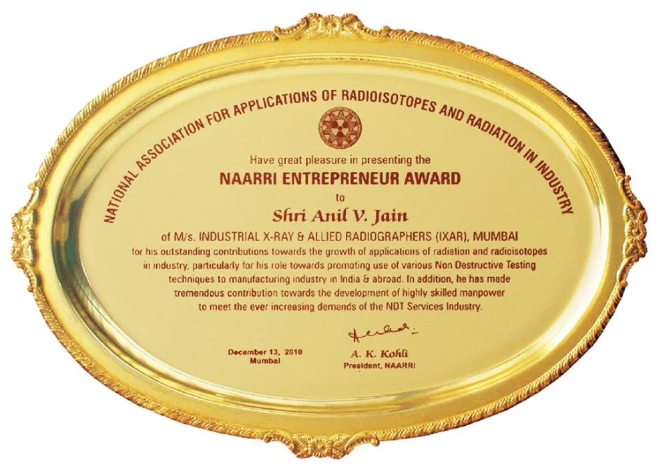 NAARRI Entrepreneur, of the Year, 2010
